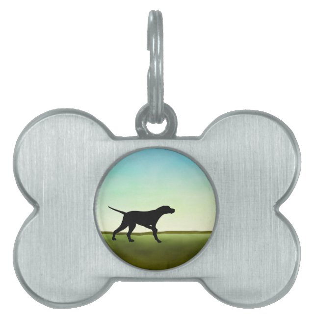 Grasartiger Feld-Zeiger-Hund Tiermarke (Vorderseite)