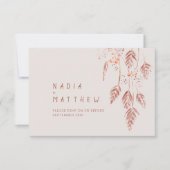 Grasbeeren als Terracotta Aquarell qr Code RSVP Karte (Vorderseite)