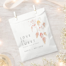 Grasbeeren Aquarellzeichnung Hochzeit im Herbst Geschenktütchen