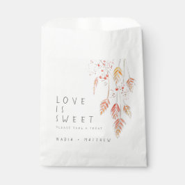 Grasbeeren Aquarellzeichnung Hochzeit im Herbst Geschenktütchen