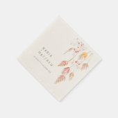 Grasbeeren Aquarellzeichnung Hochzeit im Herbst Serviette (Ecke)