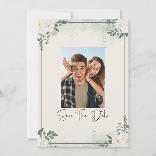 Grasbegrünung Foto Save The Date Einladung (Vorderseite)