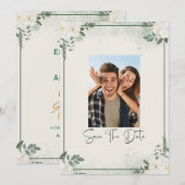 Grasbegrünung Foto Save The Date Einladung (Vorne/Hinten)