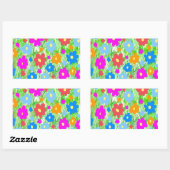 GrasblumePower Rechteckiger Aufkleber (Blatt)