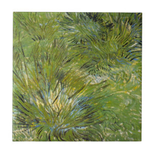 Grasbüschel von Vincent van Gogh Fliese