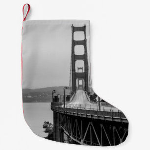 GRASCALE FOTOGRAFIE DER KABELBRÜCKE KLEINER WEIHNACHTSSTRUMPF