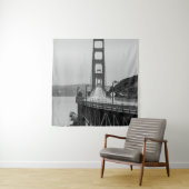GRASCALE FOTOGRAFIE DER KABELBRÜCKE WANDTEPPICH (Beispiel)