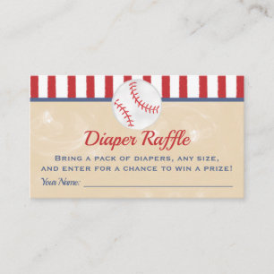 Graseball Baby Showdiaper Raffle Ticket Begleitkarte