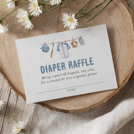Graseball Baby Showdiaper Raffle Ticket Begleitkarte