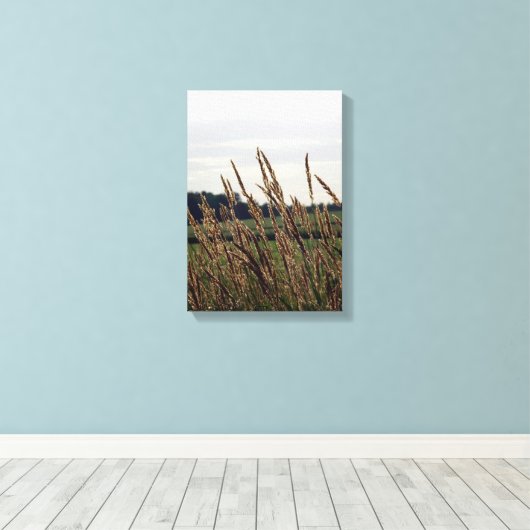 Gräser blasen im Wind Leinwanddruck (Insitu (Holzboden))