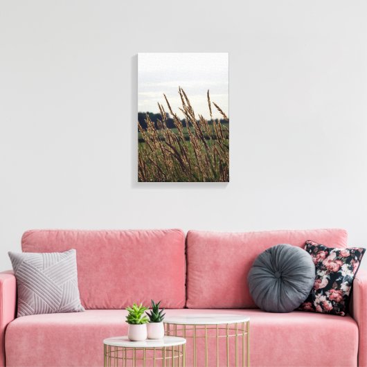 Gräser blasen im Wind Leinwanddruck (Insitu (Wohnzimmer))