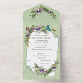 Gräser & Frühlingsblumen - alles in einer Hochzeit All In One Einladung (Innen Boden)