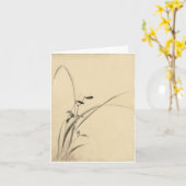 Gräser, Hokusai japanische Kunst Karte (Gelbe Blume)