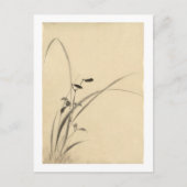 Gräser, Hokusai japanische Kunst Postkarte (Vorderseite)