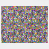 Gräser und Stiefmütterchen Fleecedecke (Vorderseite (Horizontal))
