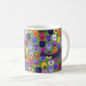 Gräser und Stiefmütterchen Kaffeetasse (VorderseiteRechts)