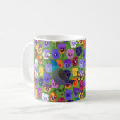 Gräser und Stiefmütterchen Kaffeetasse (Vorderseite Links)