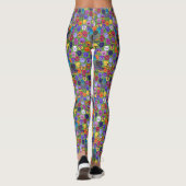 Gräser und Stiefmütterchen Leggings (Rückseite)