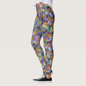 Gräser und Stiefmütterchen Leggings (Links)