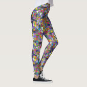 Gräser und Stiefmütterchen Leggings (Rechts)