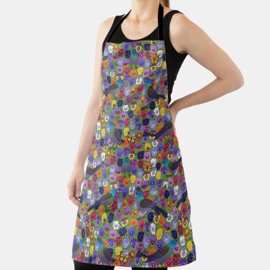 Gräser und Stiefmütterchen Schürze (InSitu)