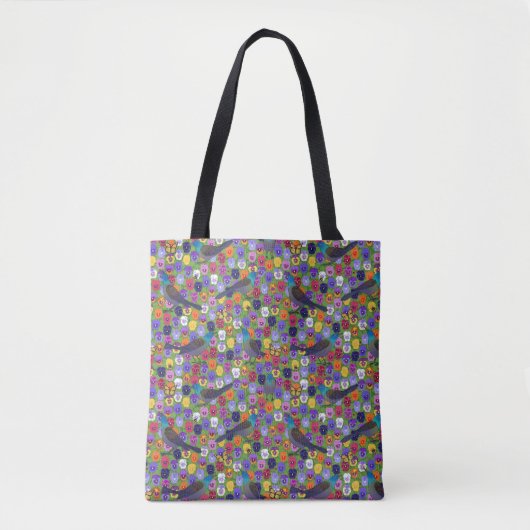 Gräser und Stiefmütterchen Tasche (Vorderseite)