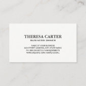 Grasfeld Visitenkarte (Rückseite)