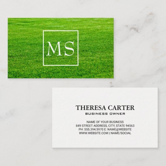 Grasfeld Visitenkarte (Vorne/Hinten)