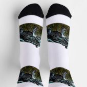 Grasfrosch gestrichen, Crew Socken (Oben)