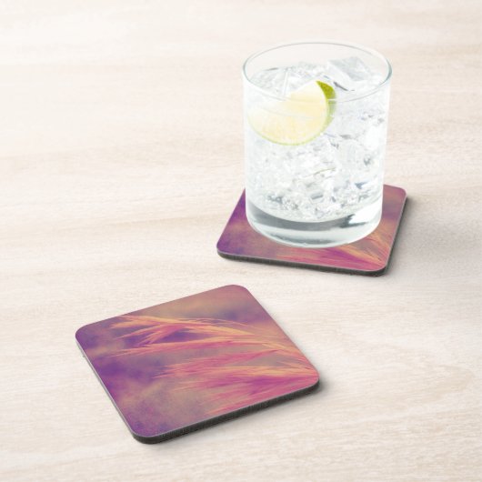 Grasfutter Lila Haze Digitale Kunst Getränkeuntersetzer (Rechte Seite)