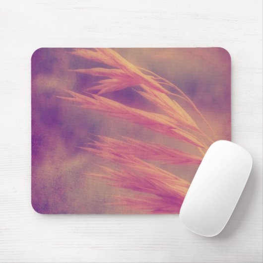Grasfutter Lila Haze Digitale Kunst Mousepad (Mit Mouse)