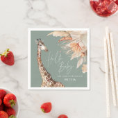 Grasgiraffe-Safari-Pampas-Gras Serviette (Beispiel)