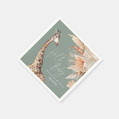 Grasgiraffe-Safari-Pampas-Gras Serviette (Ecke)