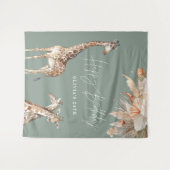 Grasgiraffe-Safari-Pampas-Gras Wandteppich (Vorderseite (Horizontal))