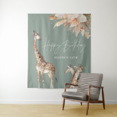 Grasgiraffe-Safari-Pampas-Gras Wandteppich (Beispiel)