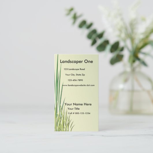 Grasgrenz-Links Artwork Visitenkarte (Stehend Vorderseite)