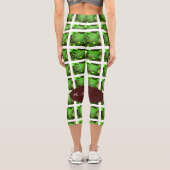 Grasgrün Capri Leggings (Rückseite)