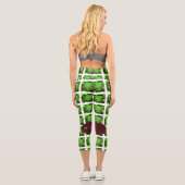 Grasgrün Capri Leggings (Rückseite)