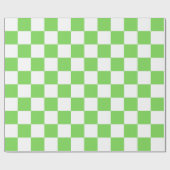 Grasgrün kariert geschenkpapier (Flach)