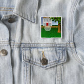 Grasgrüne auf der anderen Seite, sonnig Button (Beispiel)