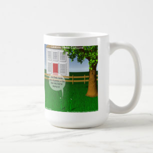 Grasgrüne auf der anderen Seite, sonnig Kaffeetasse