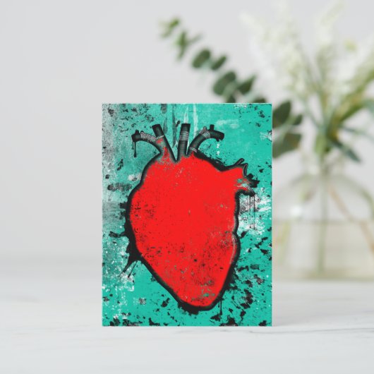 Grasherz Postkarte (Stehend Vorderseite)