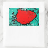 Grasherz Rechteckiger Aufkleber (Tasche)