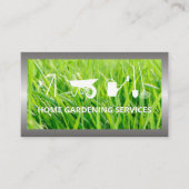 Grashintergrund | Gartendienstleistungen Visitenkarte (Vorderseite)
