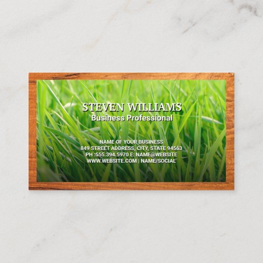 Grashintergrund | Gartenlogo Visitenkarte (Rückseite)