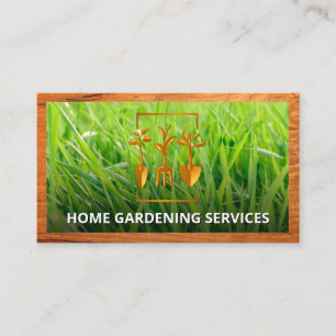 Grashintergrund Gartenlogo Visitenkarte