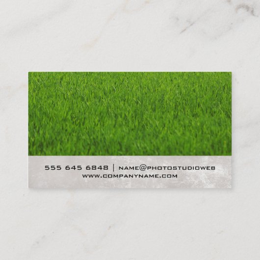 Grashintergrund | Wasserdose Visitenkarte (Rückseite)