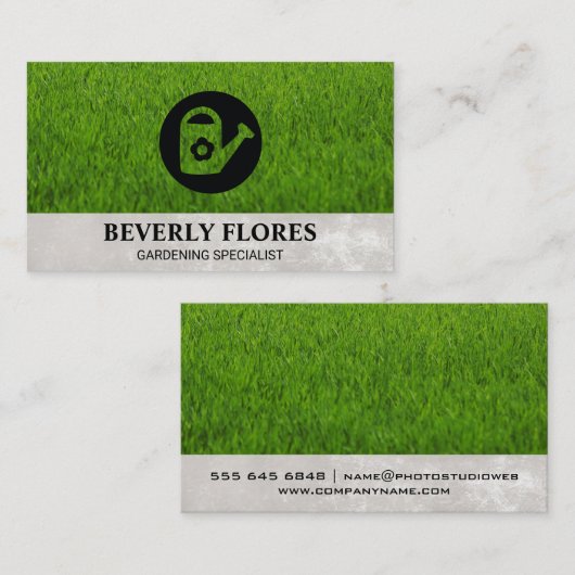 Grashintergrund | Wasserdose Visitenkarte (Vorne/Hinten)