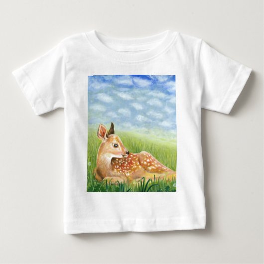 Grasillustration Baby T-shirt (Vorderseite)