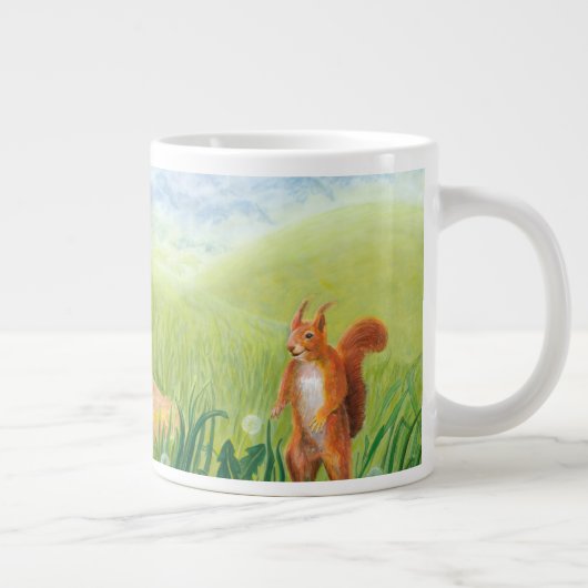 Grasillustration Jumbo-Tasse (Rechts)